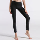 Autumn And Winter New Style Chinlon Yoga Pants Women's High-waisted Multi-pockets Punching Running Fitness Quick-Dry Sports Nint