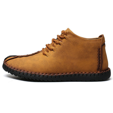 Men Warm Boots Men Fur High Quality Split Leather Waterproof