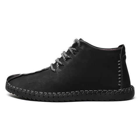 Men Warm Boots Men Fur High Quality Split Leather Waterproof