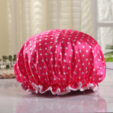 1pcs Lovely Thick Women Shower Satin Hats - Waterproof