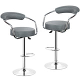 JEOBEST 2pcs/pair Adjustable Gas Lift Bar Stools Modern PU Leather Hollow Backrest chair New Arrival HWC