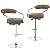 JEOBEST 2pcs/pair Adjustable Gas Lift Bar Stools Modern PU Leather Hollow Backrest chair New Arrival HWC