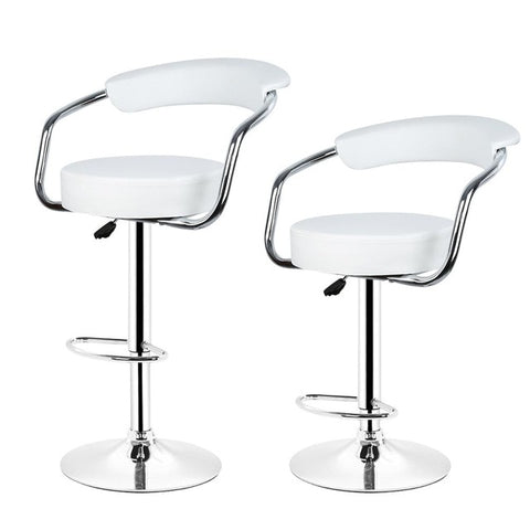 JEOBEST 2pcs/pair Adjustable Gas Lift Bar Stools Modern PU Leather Hollow Backrest chair New Arrival HWC