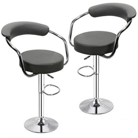 JEOBEST 2pcs/pair Adjustable Gas Lift Bar Stools Modern PU Leather Hollow Backrest chair New Arrival HWC